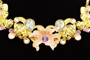 Disney Store London Necklace Princess Rapunzel Tangled Blue Gold Costume Bin3B